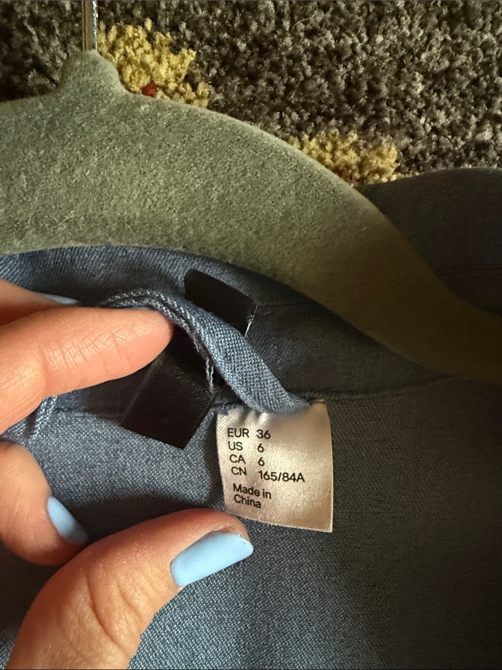 H&M Powder Blue Single-Button Blazer Jacket - Picture 2 of 7